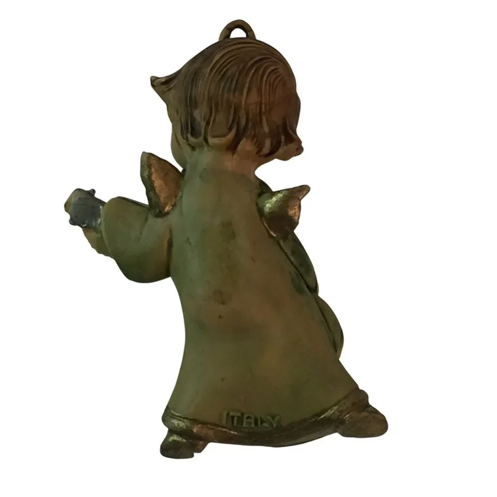 Vintage Italy Angel‎ Cherub Christmas Ornaments Lot of 6